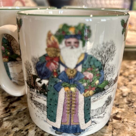 SPODE Collectible British + German Santa‎ Around World Mugs 1st 2nd Series Set 6 - Picture 14 of 14
